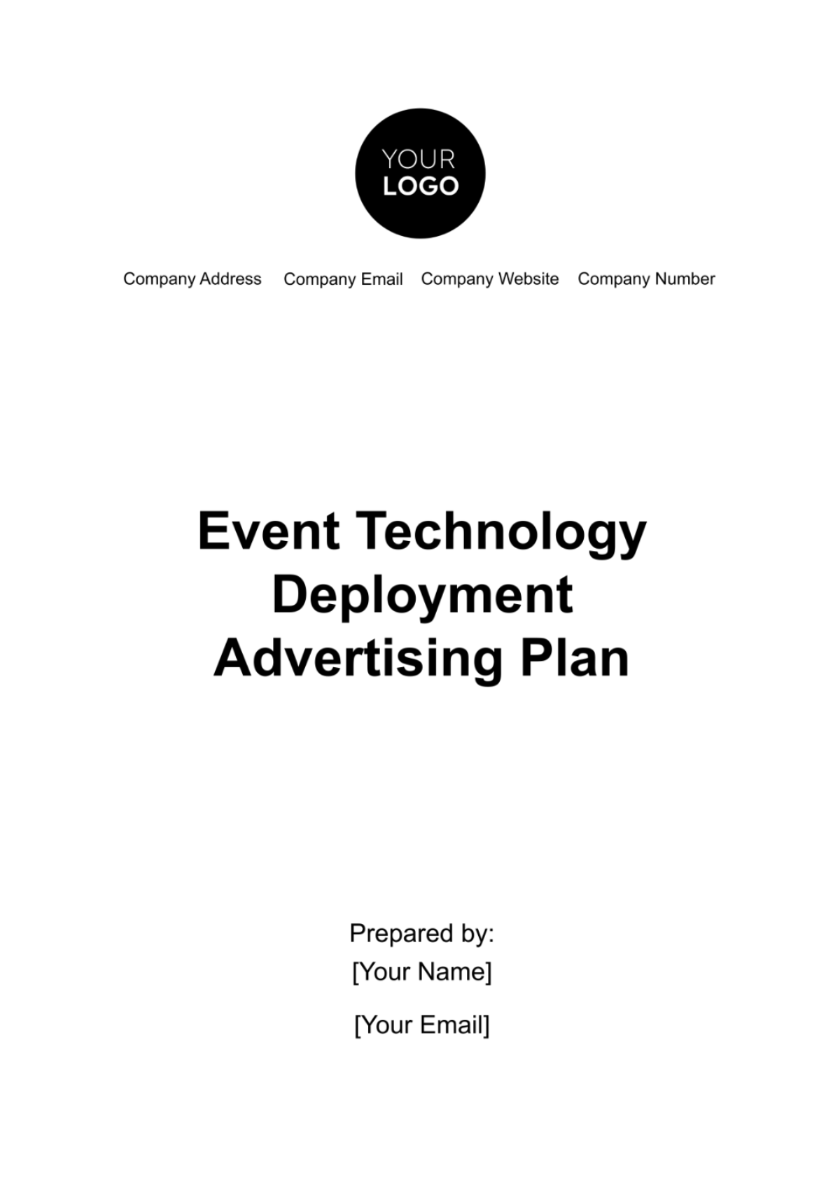 Event Technology Deployment Advertising Plan Template - Edit Online & Download