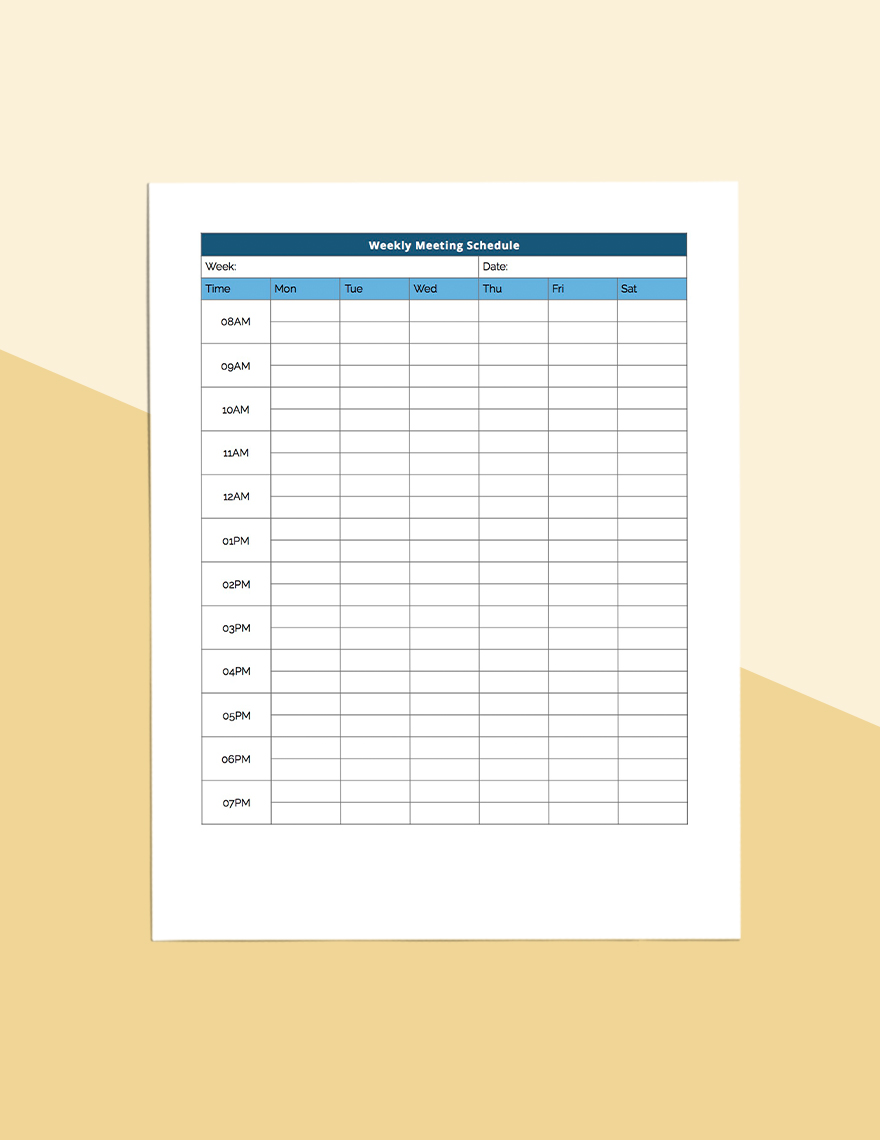 Business Meeting Planner Template
