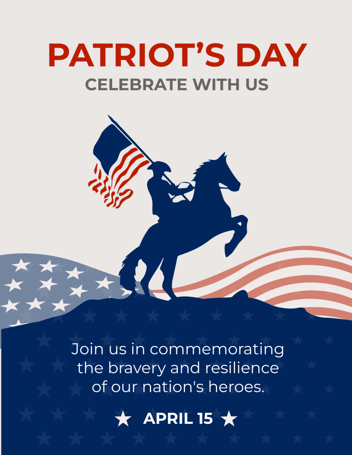 Free Patriot's Day Celebration Template