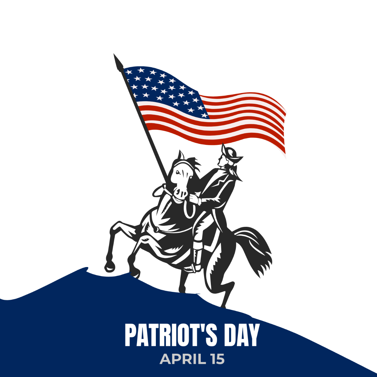 Patriot's Day Clipart Template