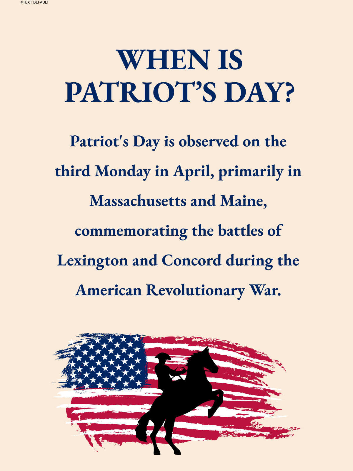 When is Patriot's Day? Template