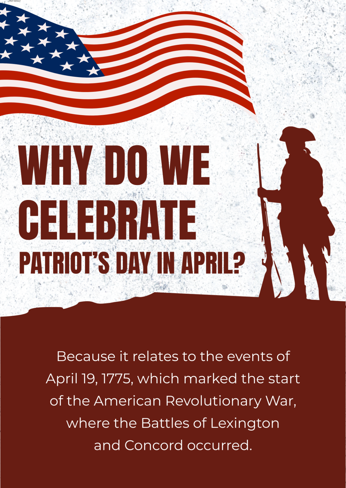 Why do we celebrate Patriot's Day in April? Template