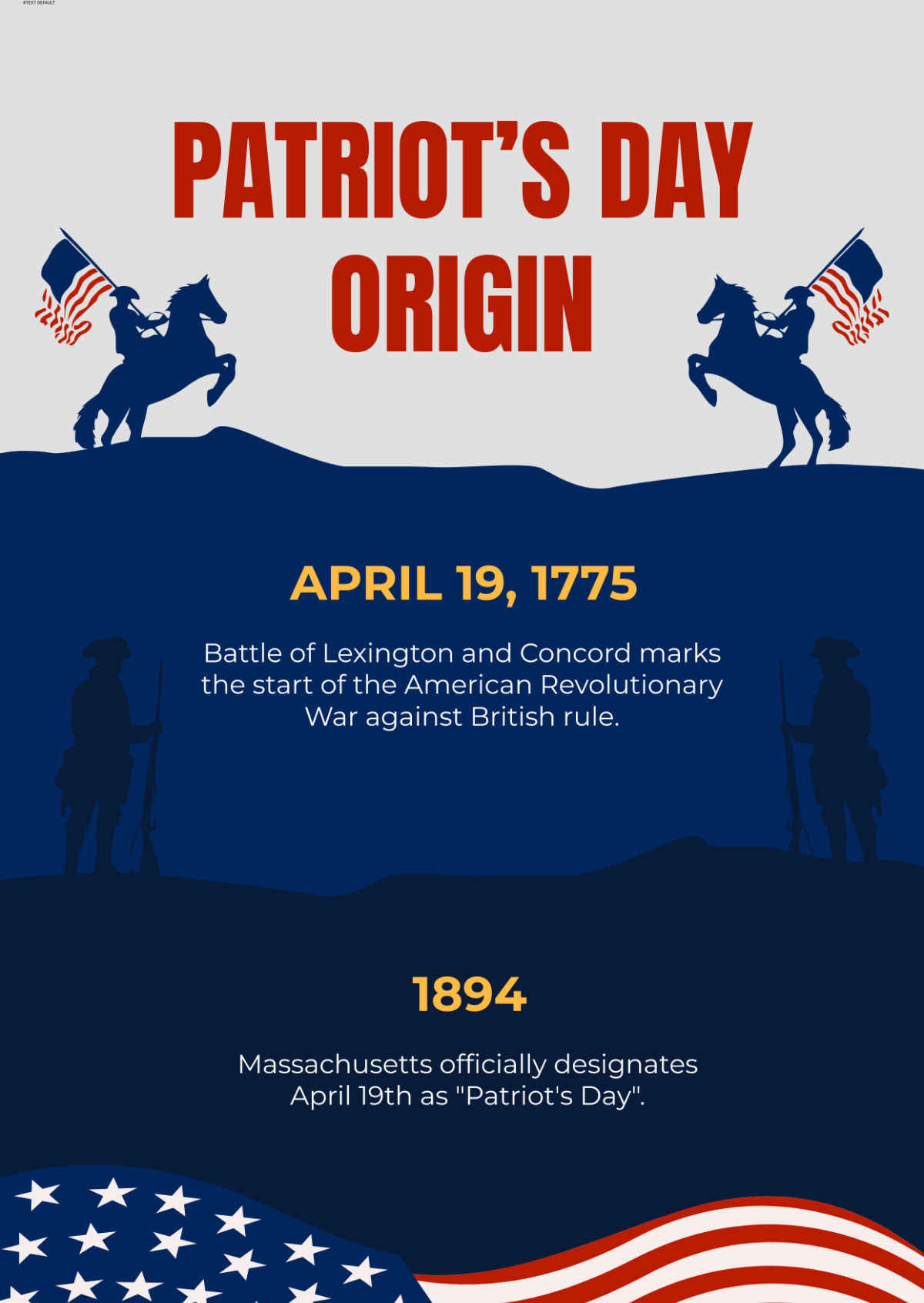 Free Patriot's Day Origin Template