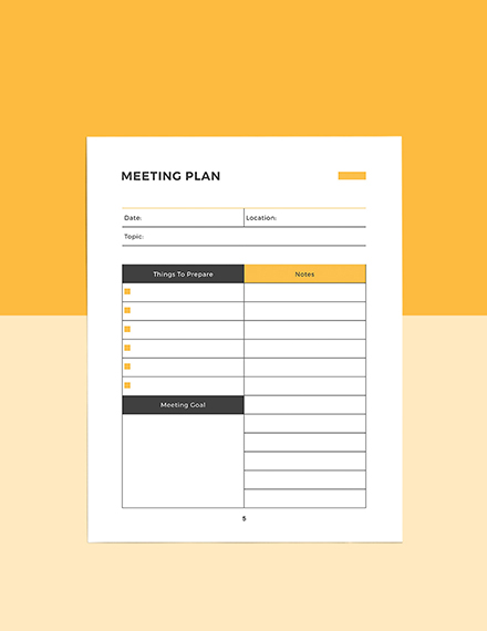 Digital Meeting Planner Download