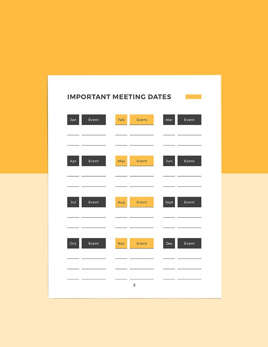 Digital Meeting Planner Template