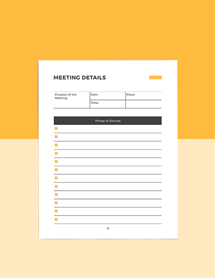 Sample Digital Meeting Planner