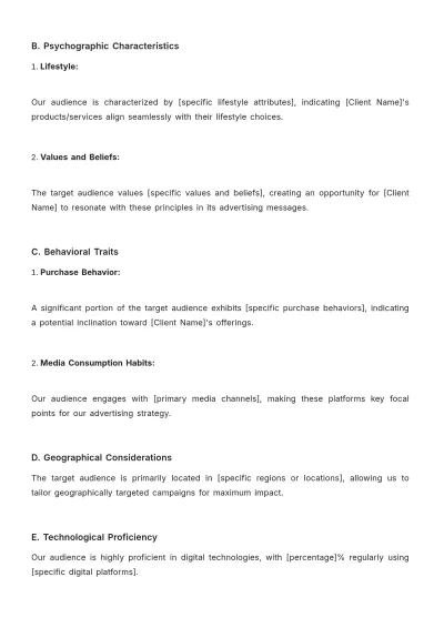 Free Client Customized Advertising Solution Template to Edit Online