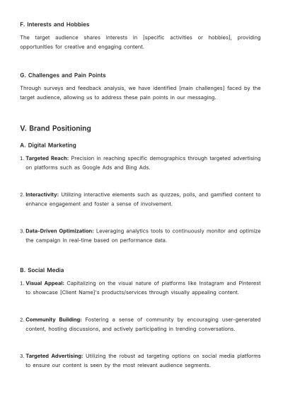 Free Client Customized Advertising Solution Template to Edit Online