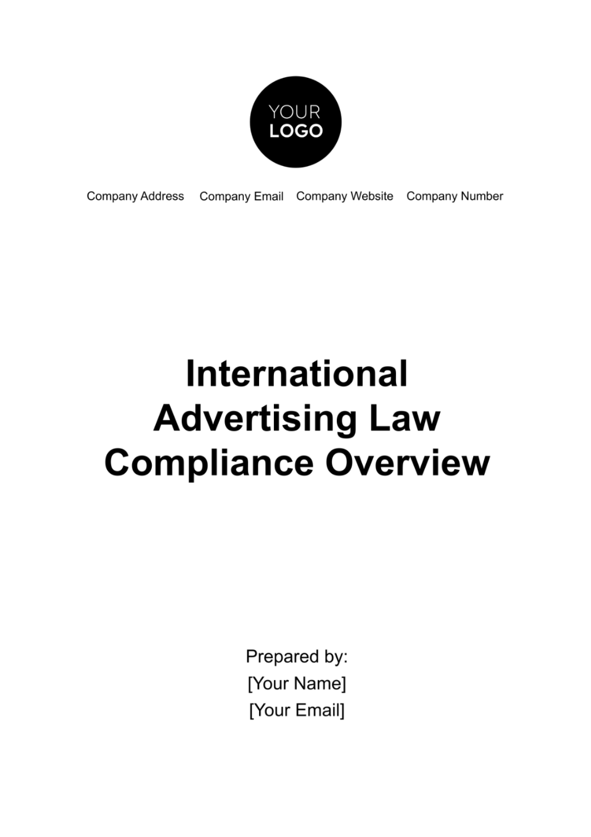 International Advertising Law Compliance Overview Template - Edit Online & Download