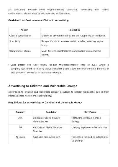 Free International Advertising Law Compliance Overview Template to Edit Online