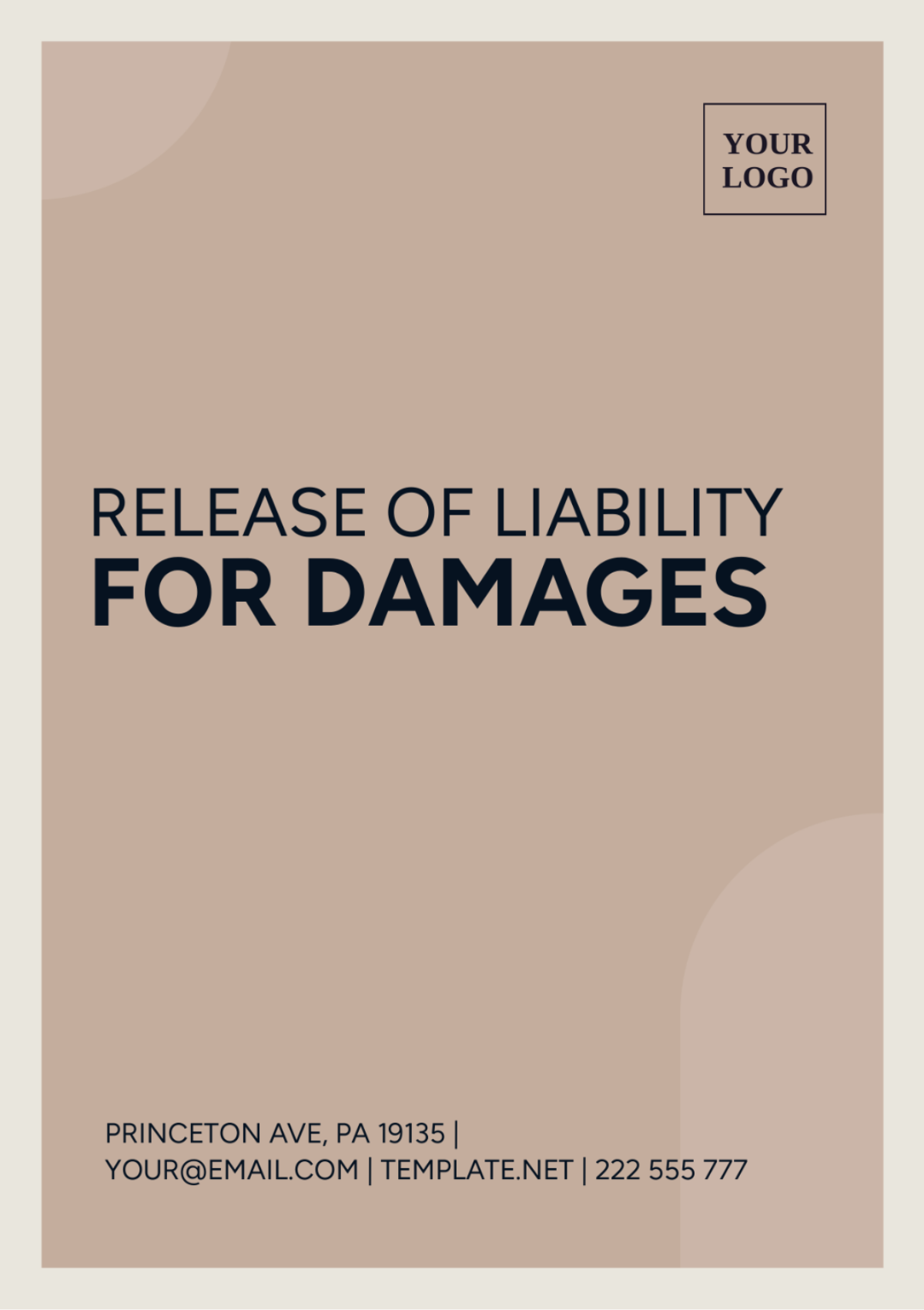 Release Of Liability For Damages Template