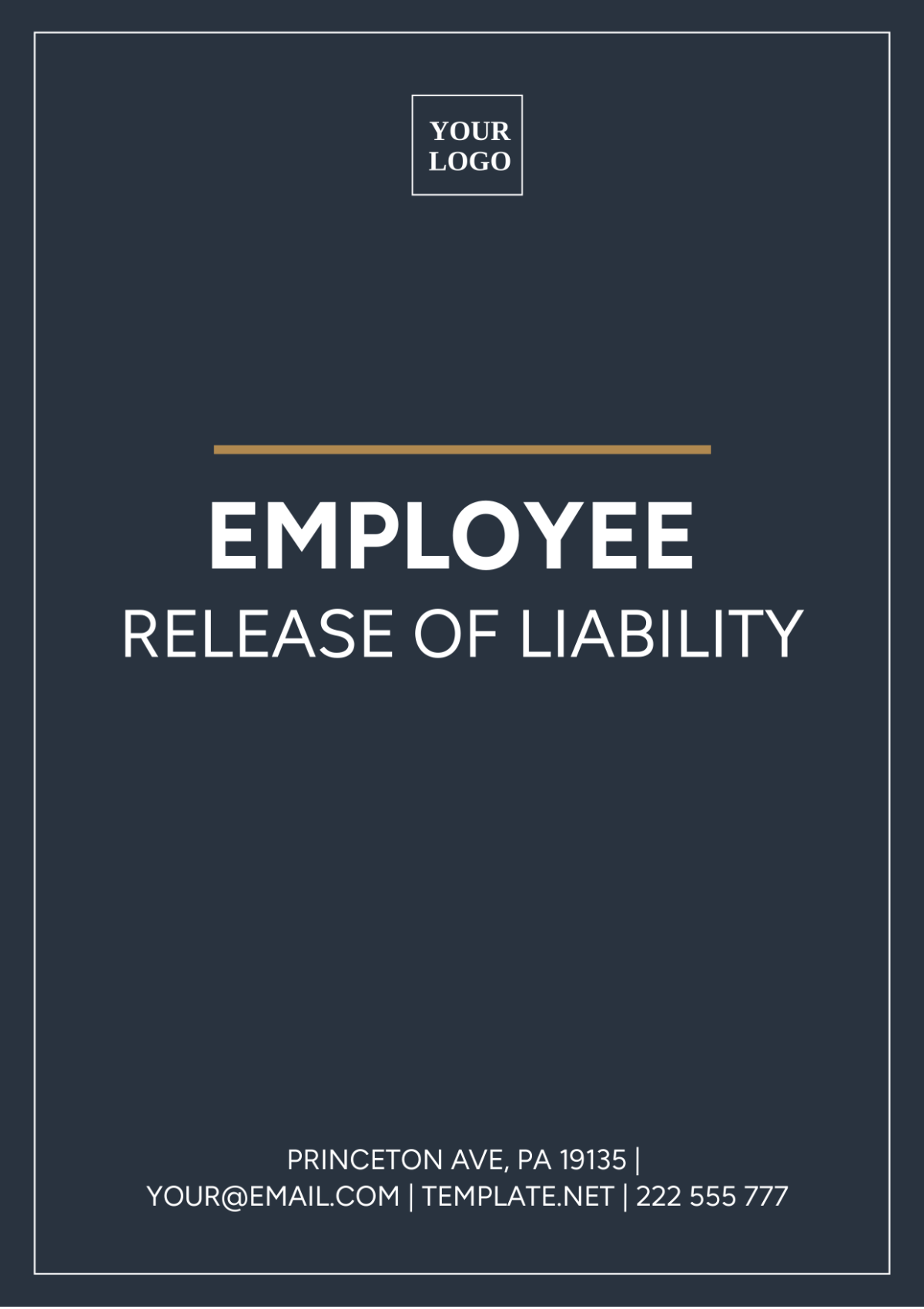 Employee Release Of Liability Template