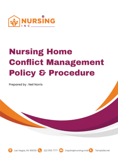 Free Nursing Home Conflict Management Policy & Procedure Template to Edit Online