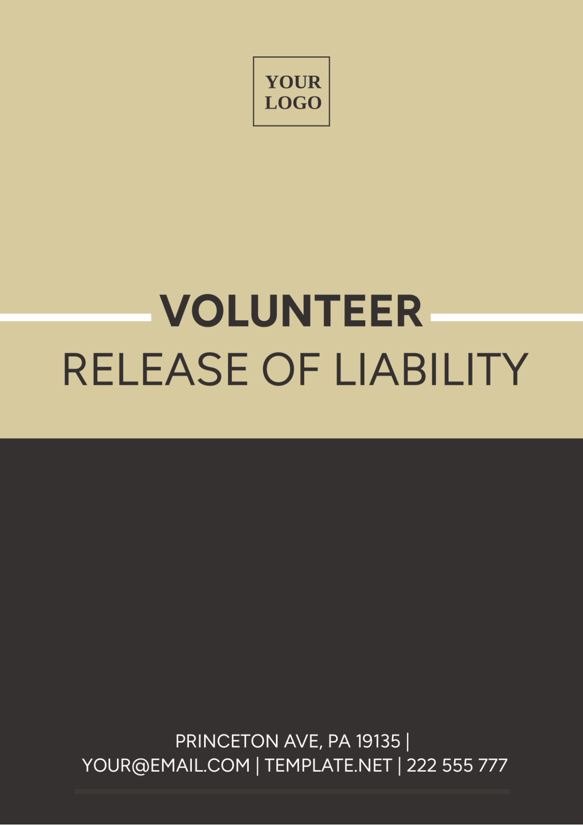 Volunteer Release Of Liability Template