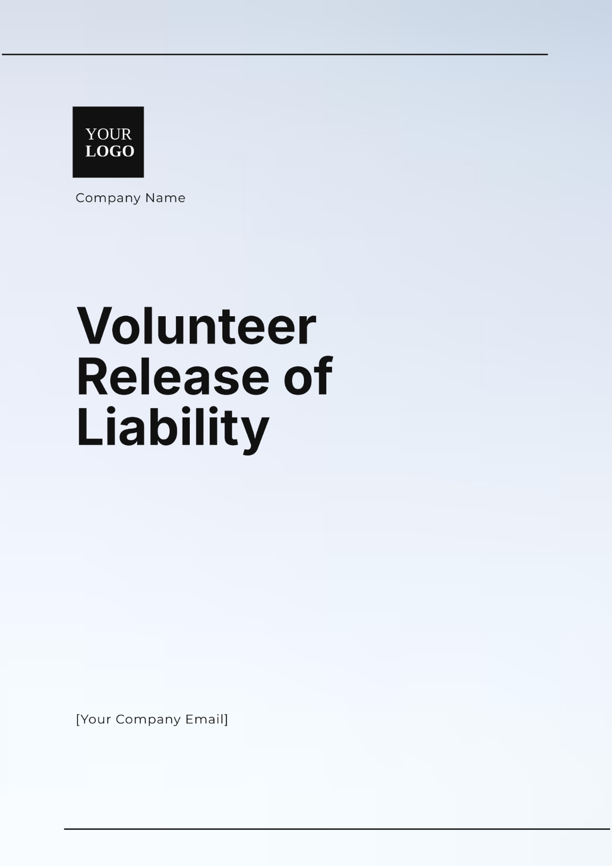 Volunteer Release of Liability Template