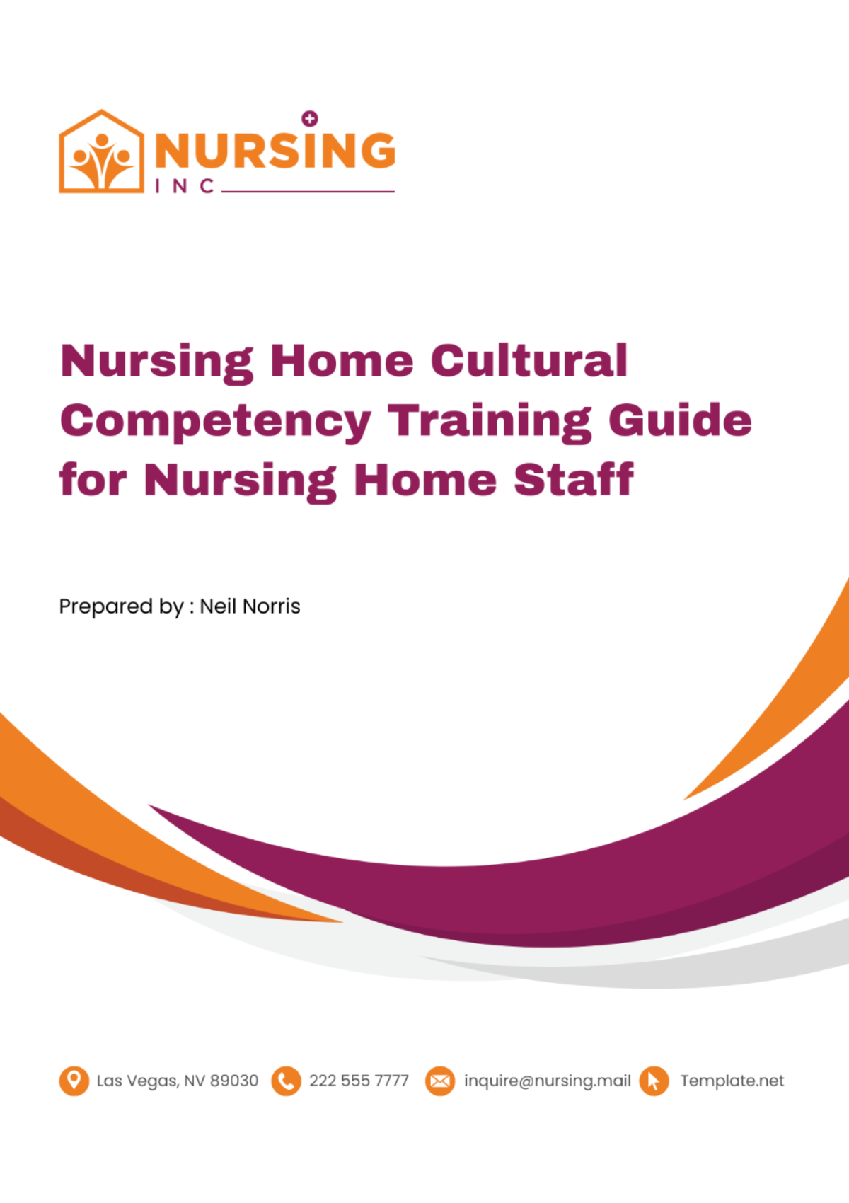 Nursing Home Cultural Competency Training Guide for Nursing Home Staff Template