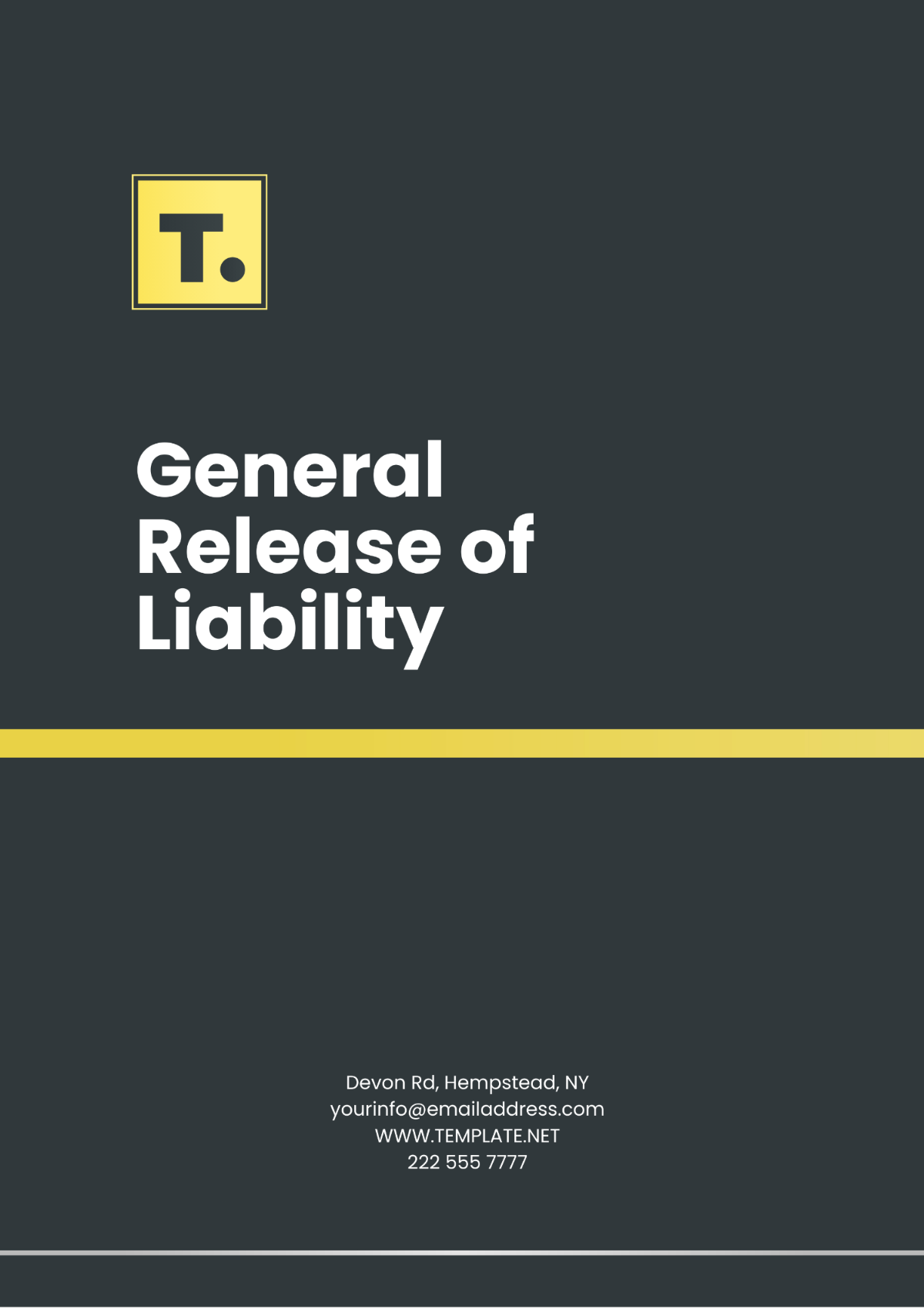 General Release of Liability Template