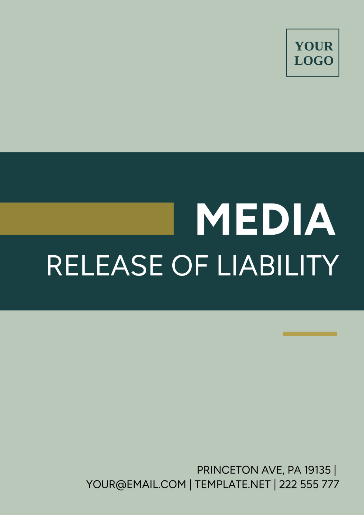 Media Release Of Liability Template