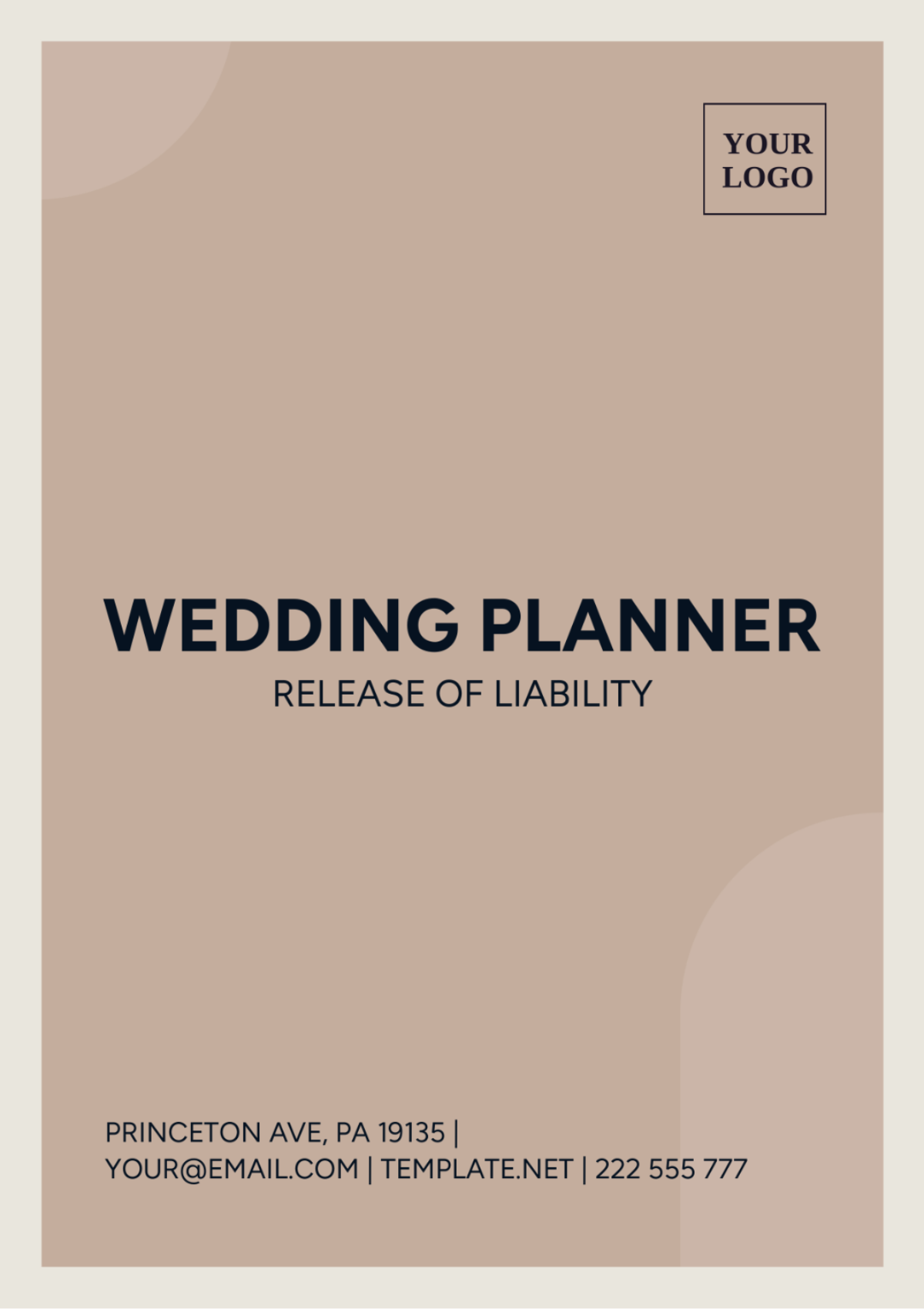 Wedding Planner Release Of Liability Template
