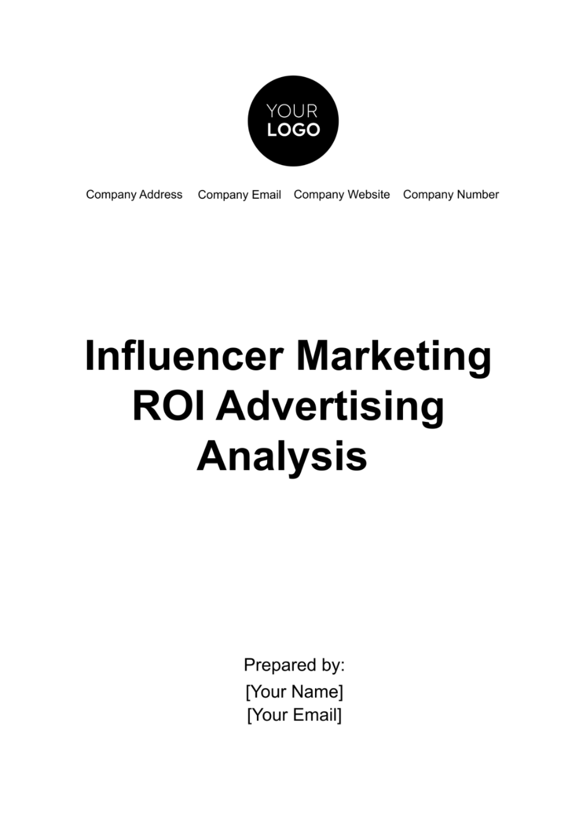 Influencer Marketing ROI Advertising Analysis Template - Edit Online & Download