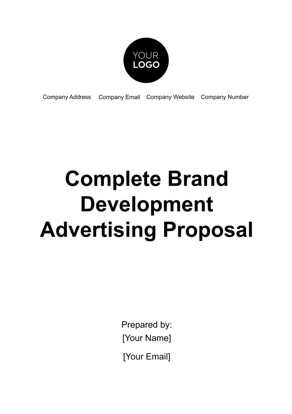 Complete Brand Development Advertising Proposal Template - Edit Online & Download