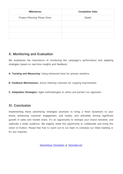 Free Complete Brand Development Advertising Proposal Template to Edit Online