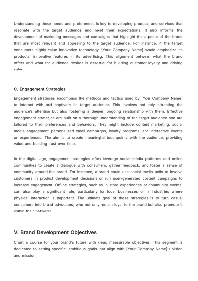 Free Complete Brand Development Advertising Proposal Template to Edit Online