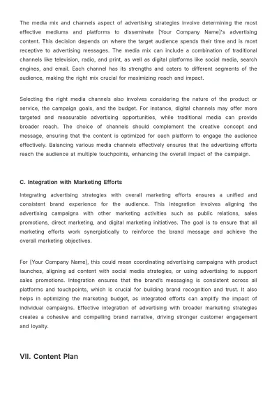 Free Complete Brand Development Advertising Proposal Template to Edit Online