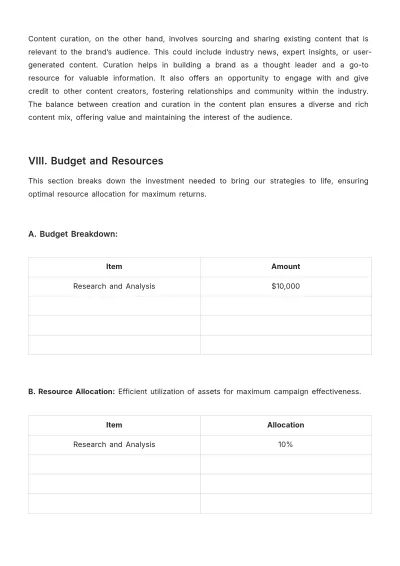 Free Complete Brand Development Advertising Proposal Template to Edit Online