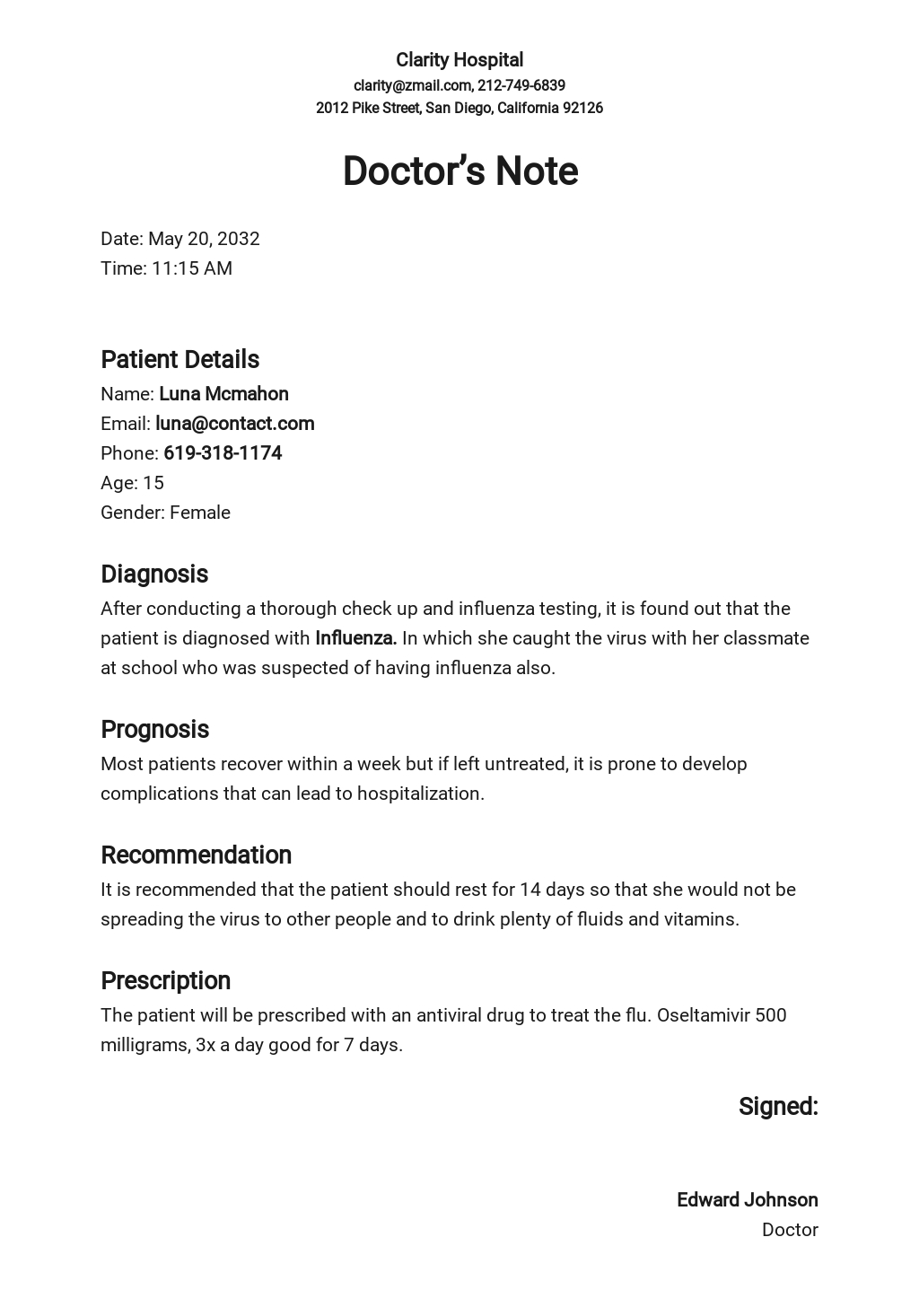 FREE Thank You Letter To Doctor For Referring Patient Template Word