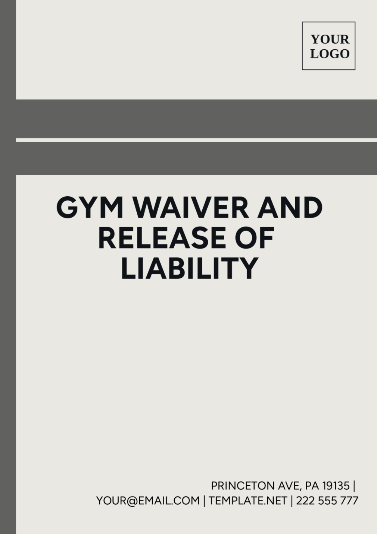Gym Waiver And Release Of Liability Template