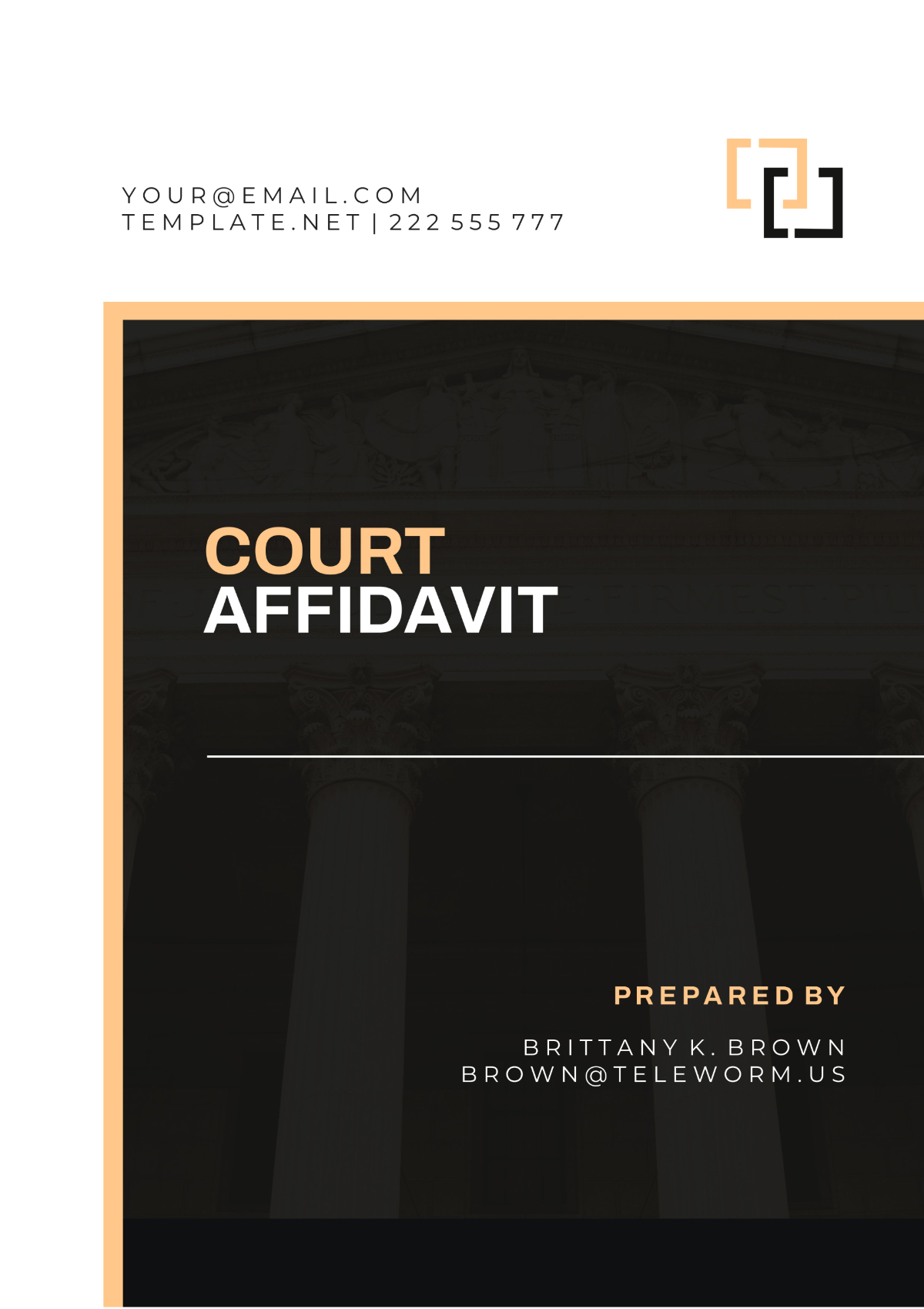 Court Affidavit Template