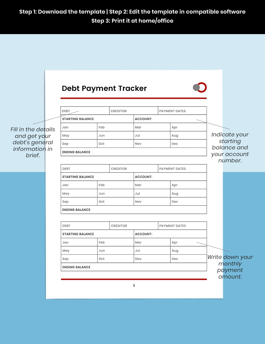 Debt Payoff Planner Template