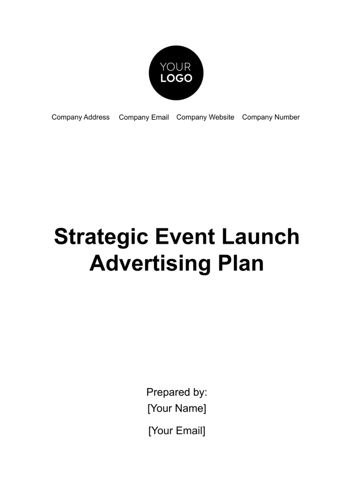 Strategic Event Launch Advertising Plan Template - Edit Online & Download