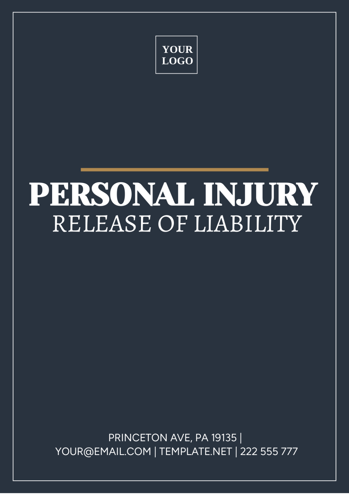 Personal Injury Release of Liability Template - Edit Online & Download ...