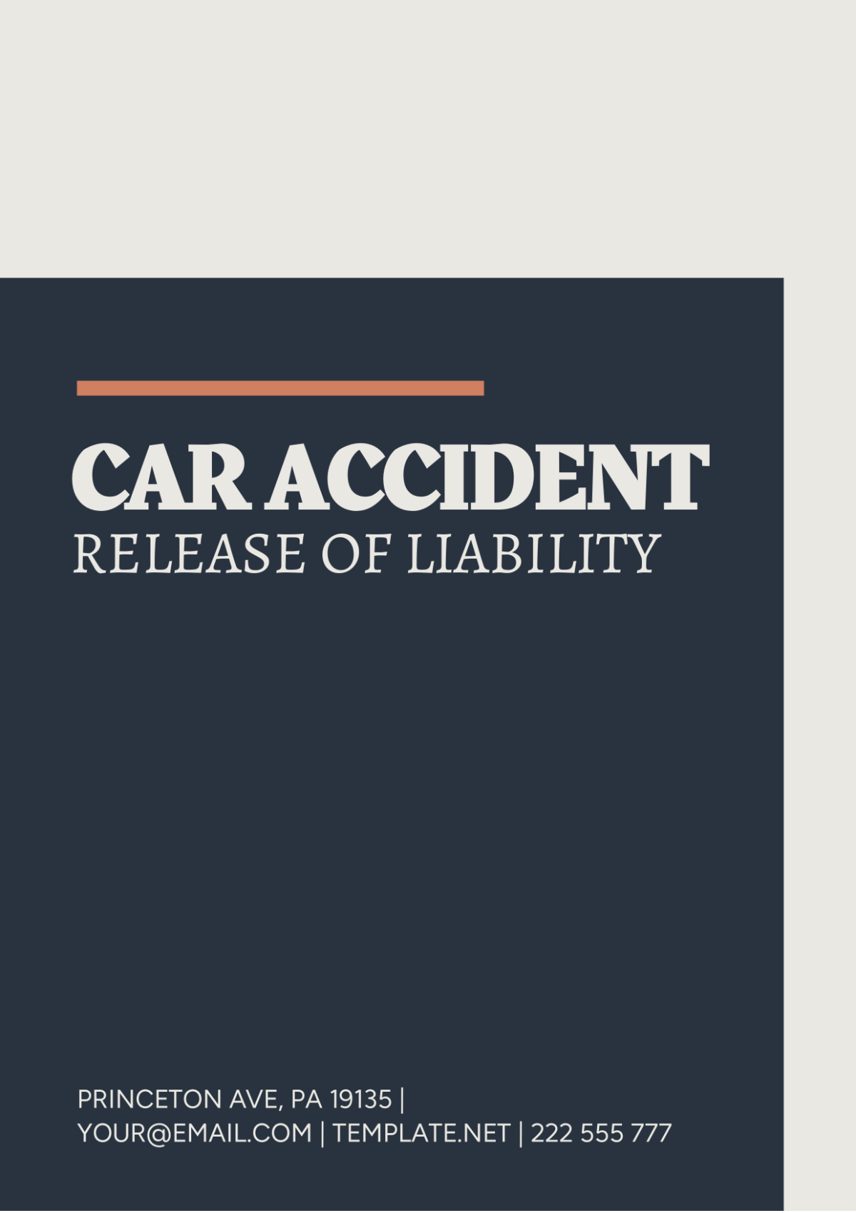 Car Accident Release Of Liability Template Edit Online & Download