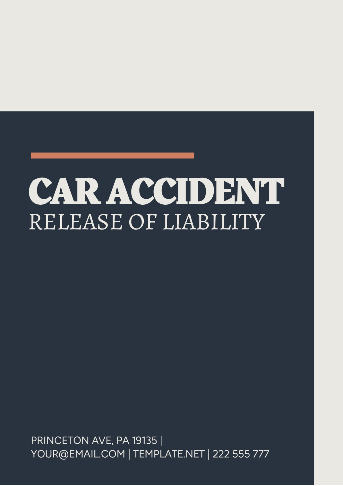Car Accident Release Of Liability Template