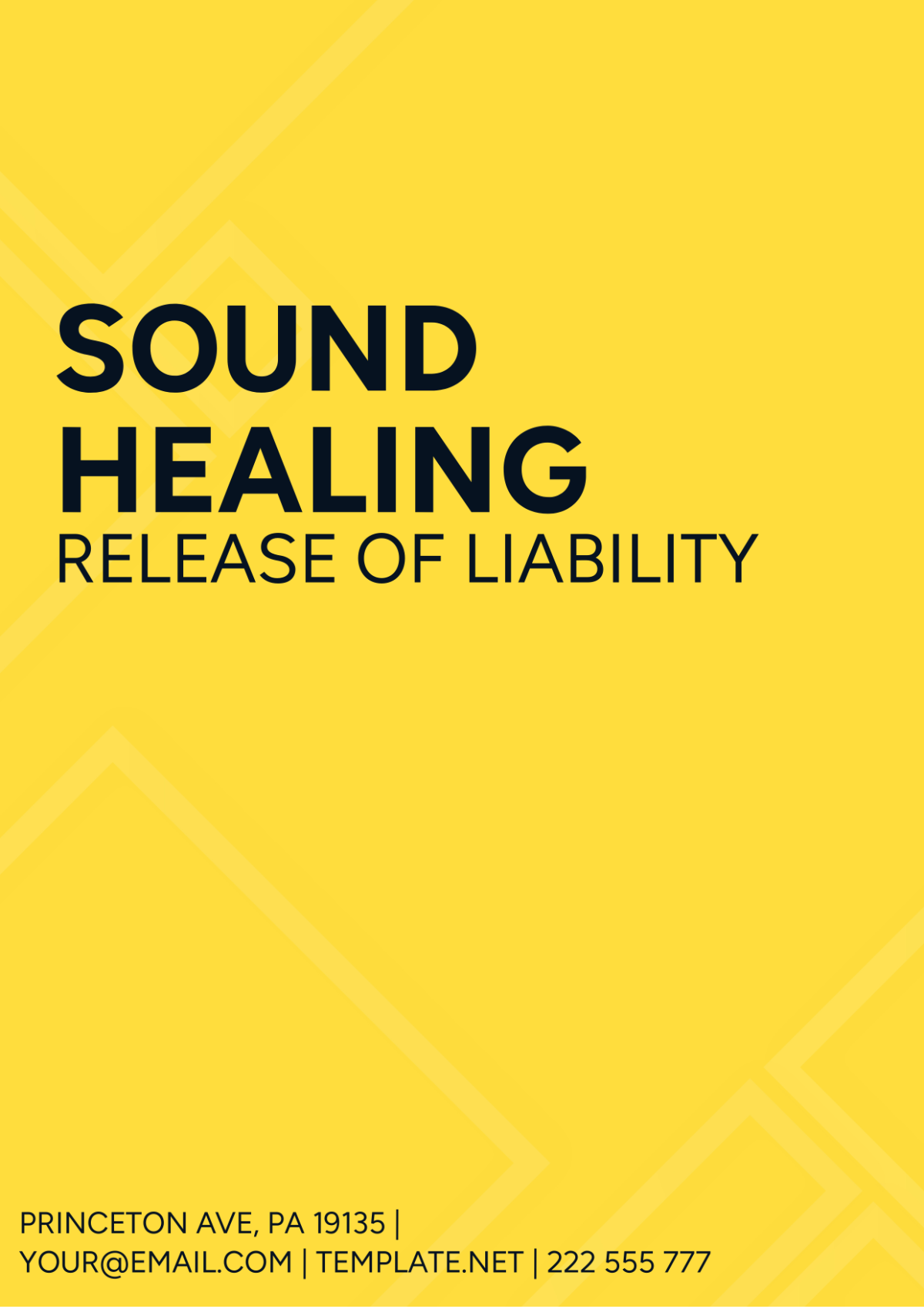 Sound Healing Release Of Liability Template