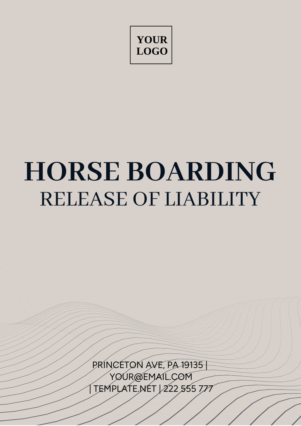 Horse Boarding Release Of Liability Template