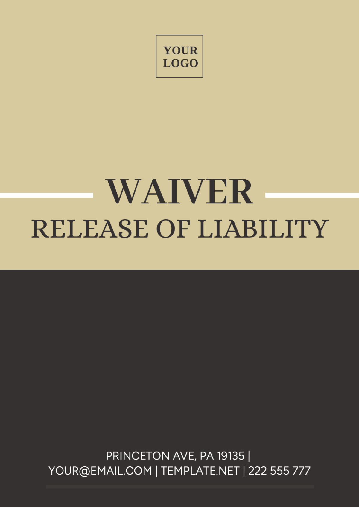 Waiver Release of Liability Template