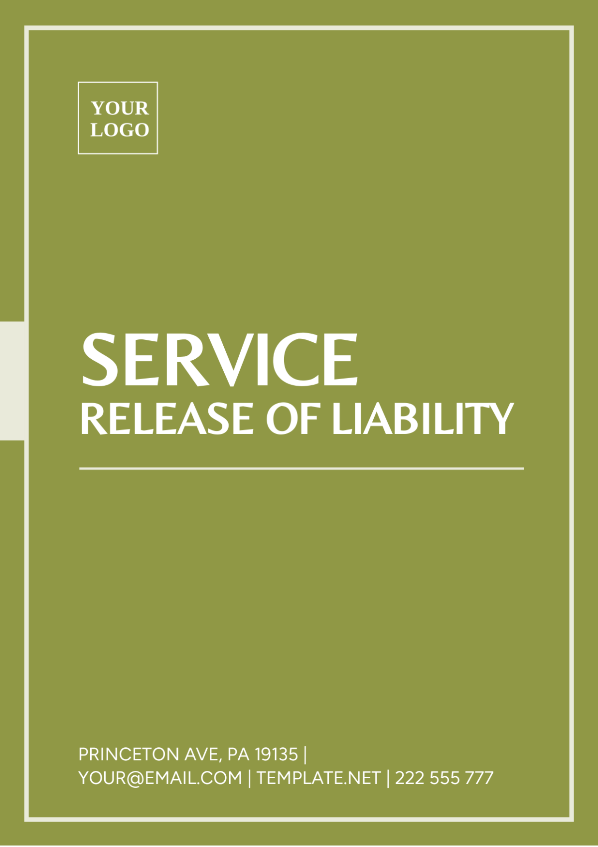 Services Release of Liability Template
