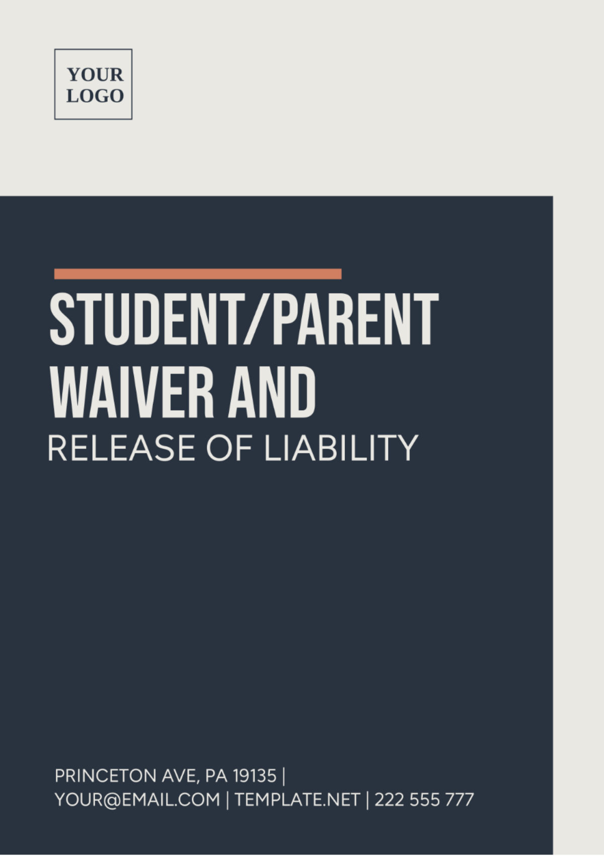 Student/Parent Waiver and Release of Liability Template
