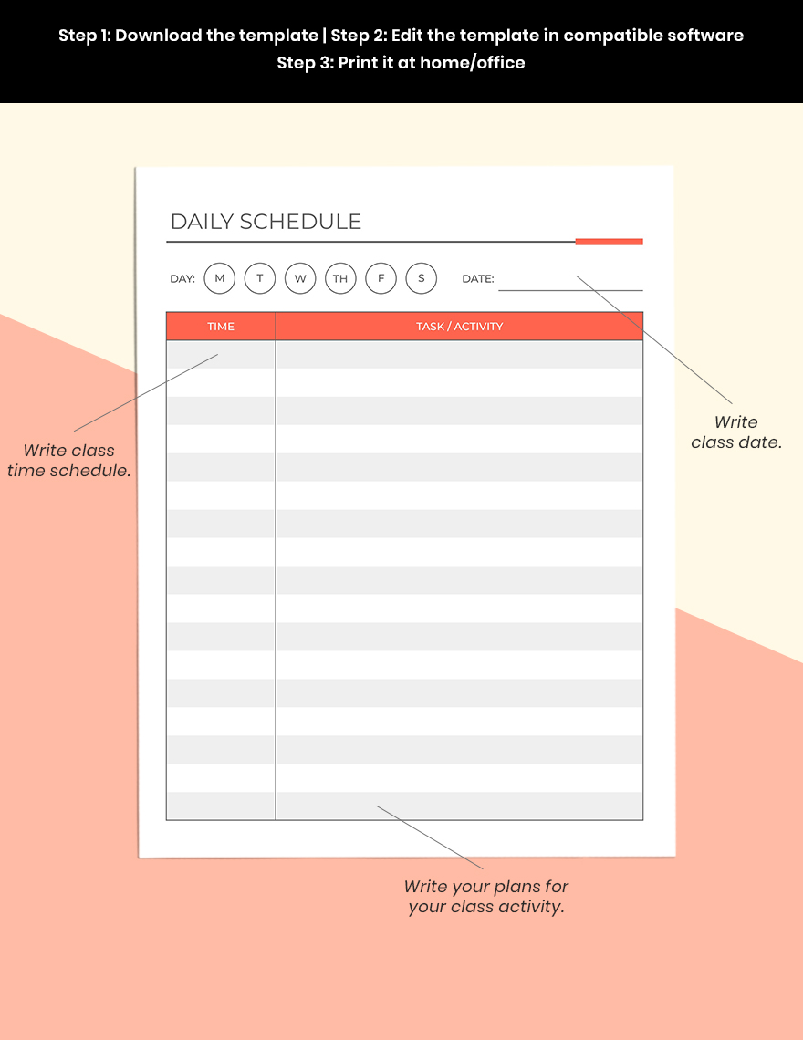 Home Education Planner Template