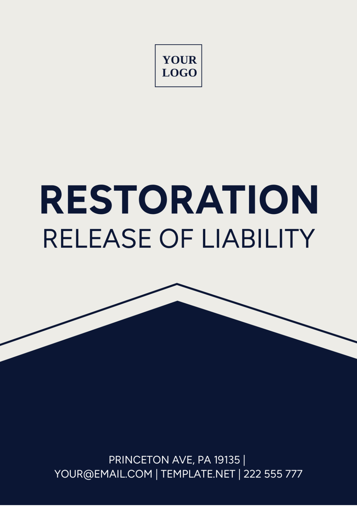 Restoration Release Of Liability Template