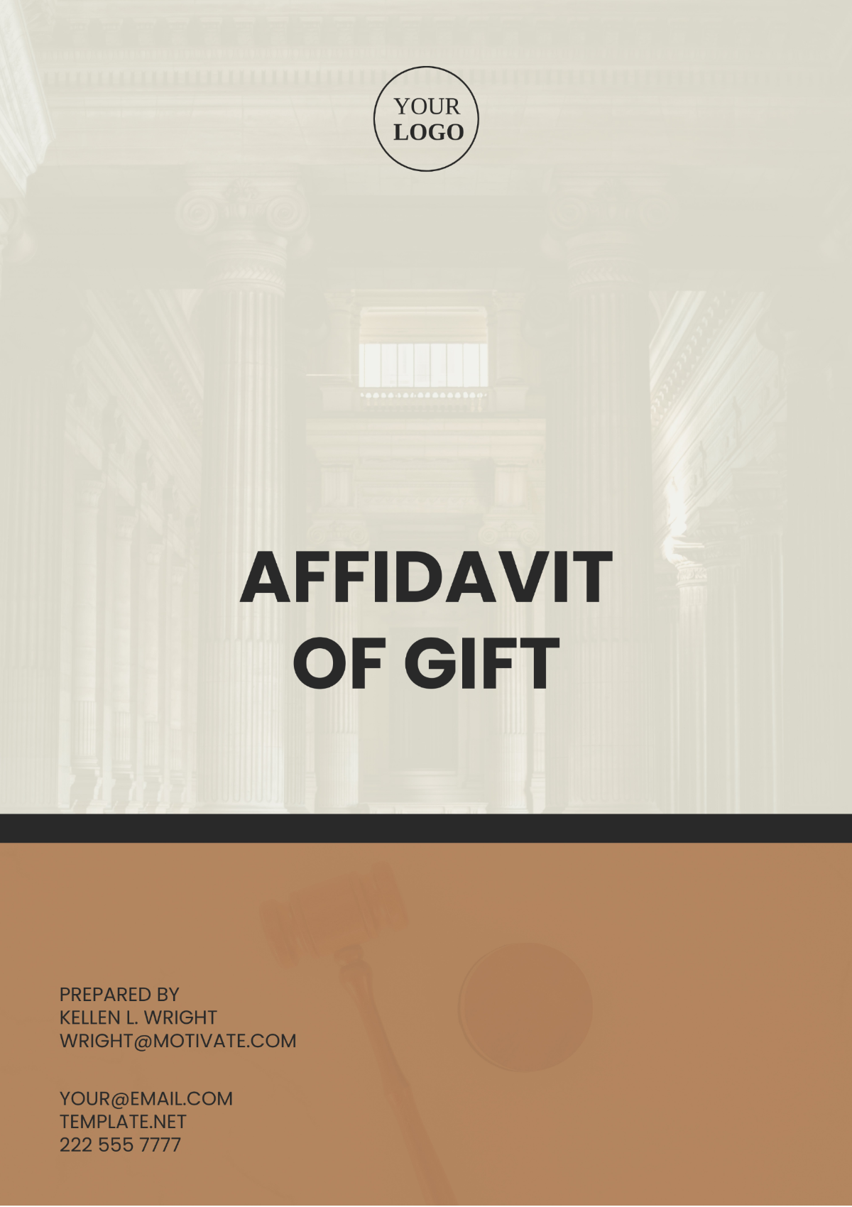 Free South Dakota Affidavit of Gift Template