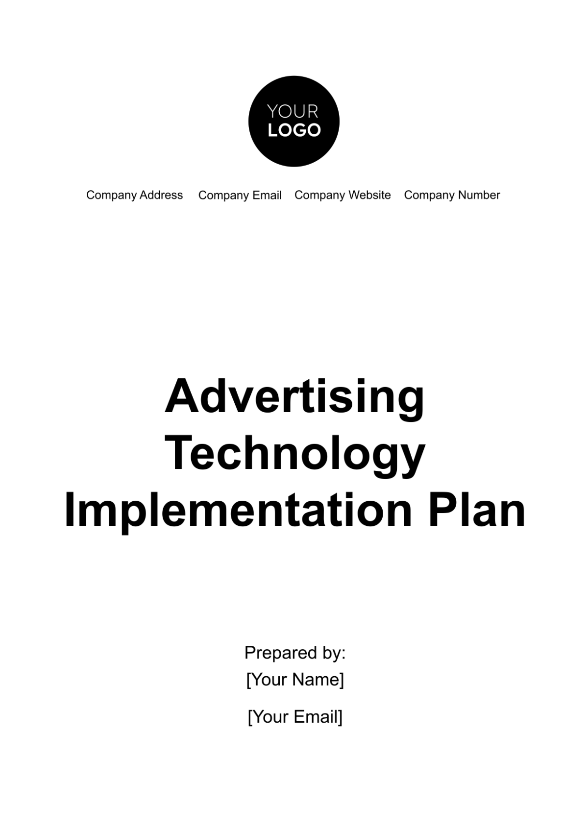 Free Advertising Technology Implementation Plan Template