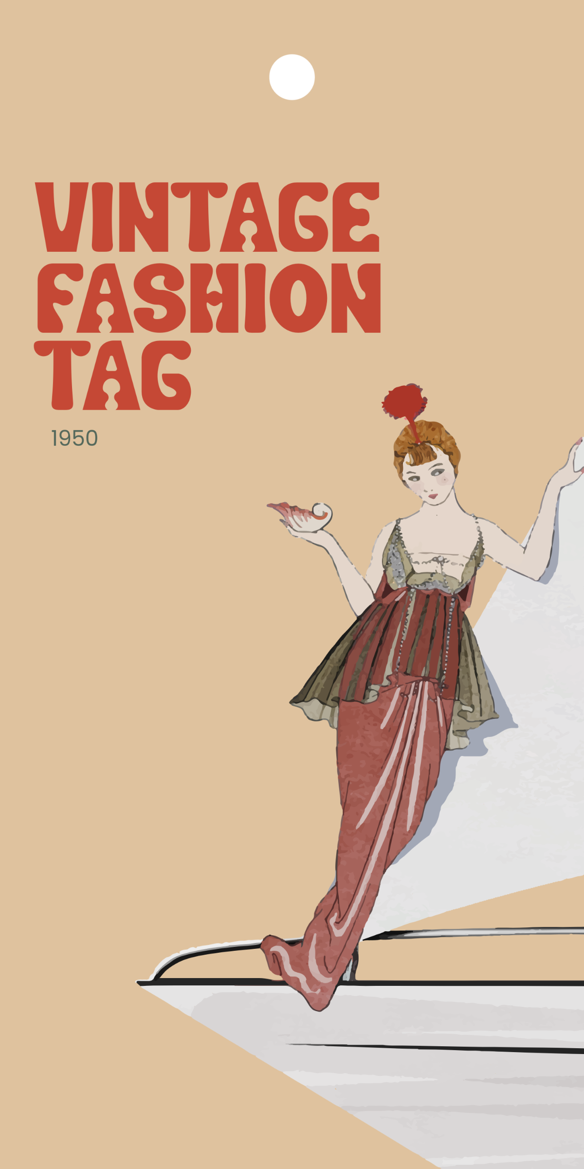 Vintage Fashion Gift Tag
