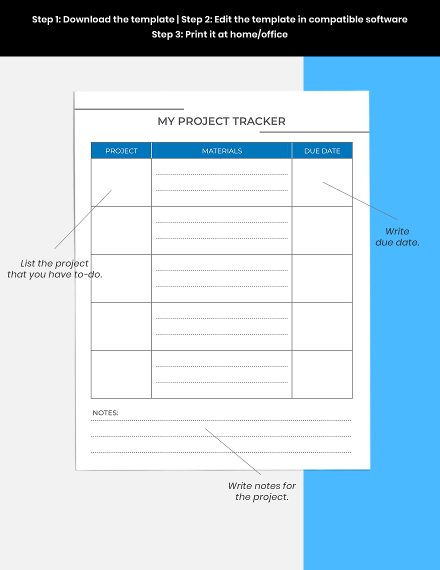Middle School Student Planner Template