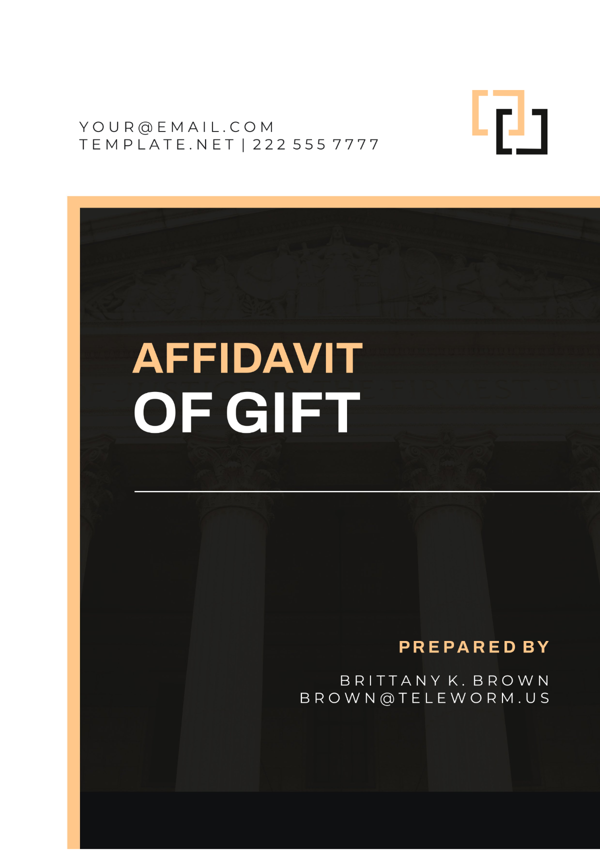 Tennessee Affidavit of Gift Template