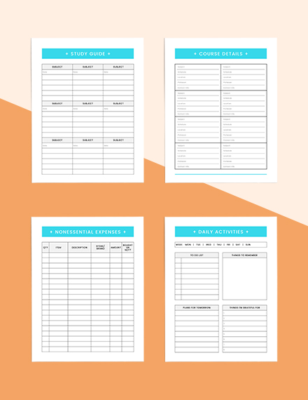 student nursing planner